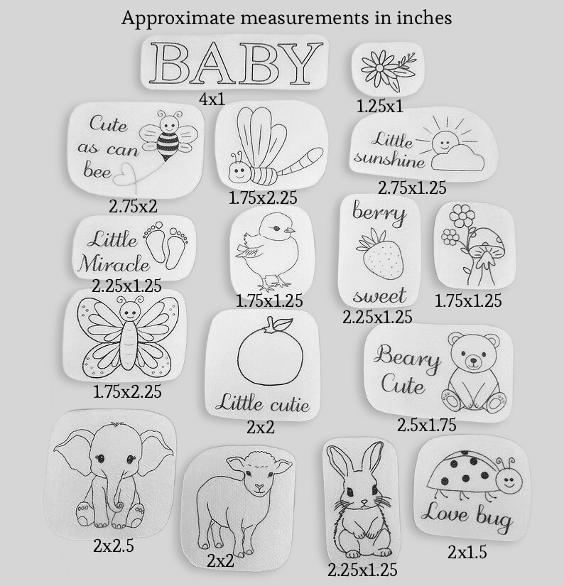 Pdf baby embroidery sayings and patterns