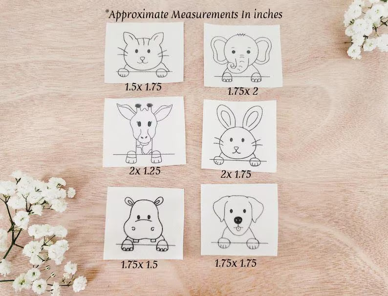 Stick and stitch pocket animal embroidery patterns