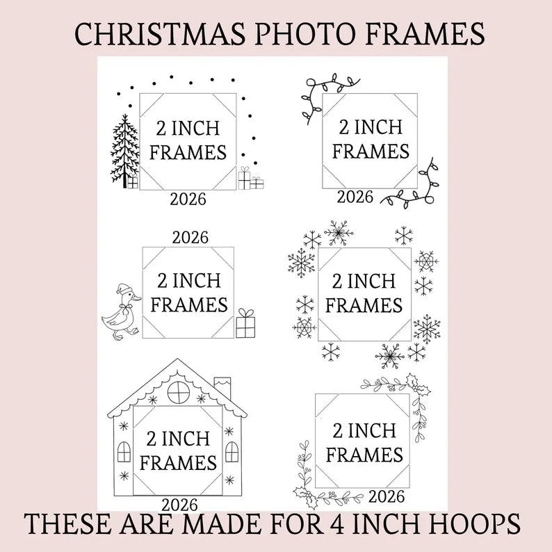 Pdf Christmas stick and stitch photo frames