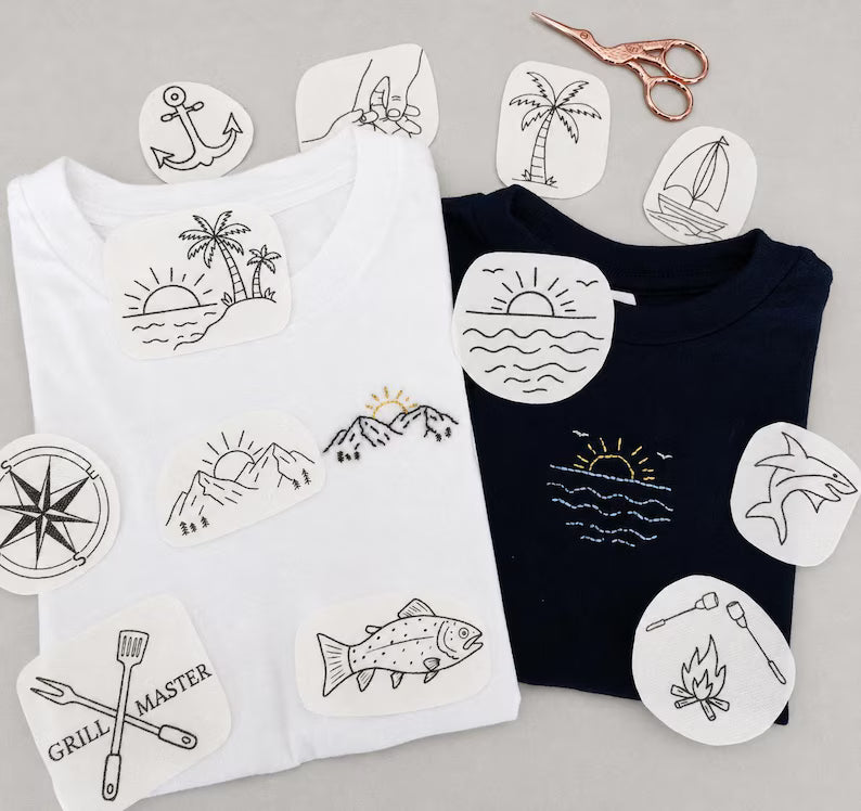 stick and stitch camping and outdoors patterns