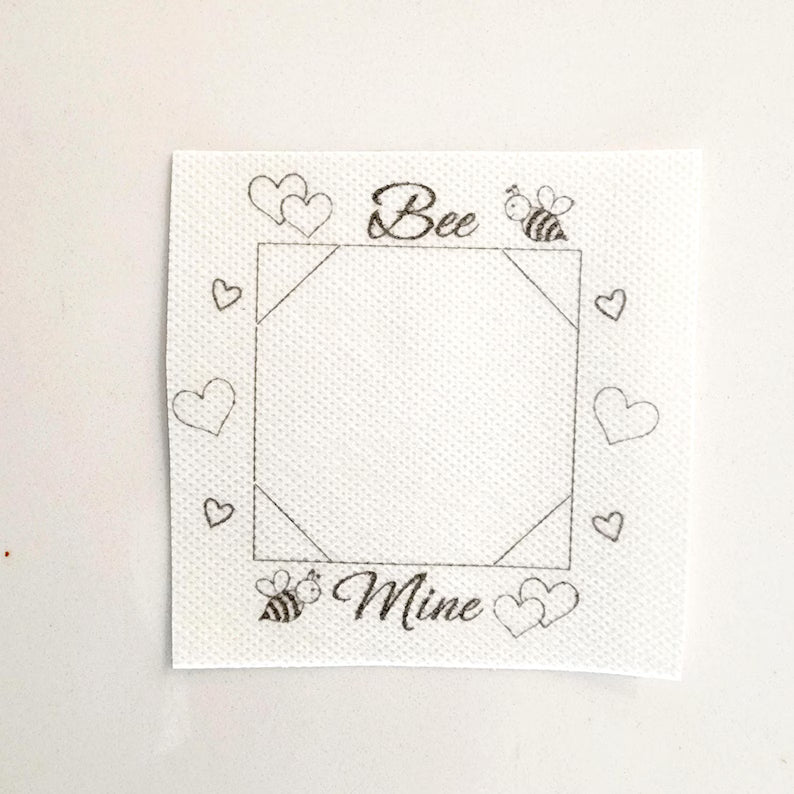 stick and stitch love photo frame embroidery pattern