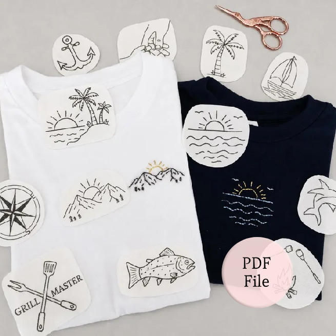 Pdf camping and outdoor embroidery patterns