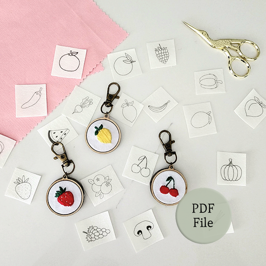 Pdf mini fruit and vegetable embroidery patterns