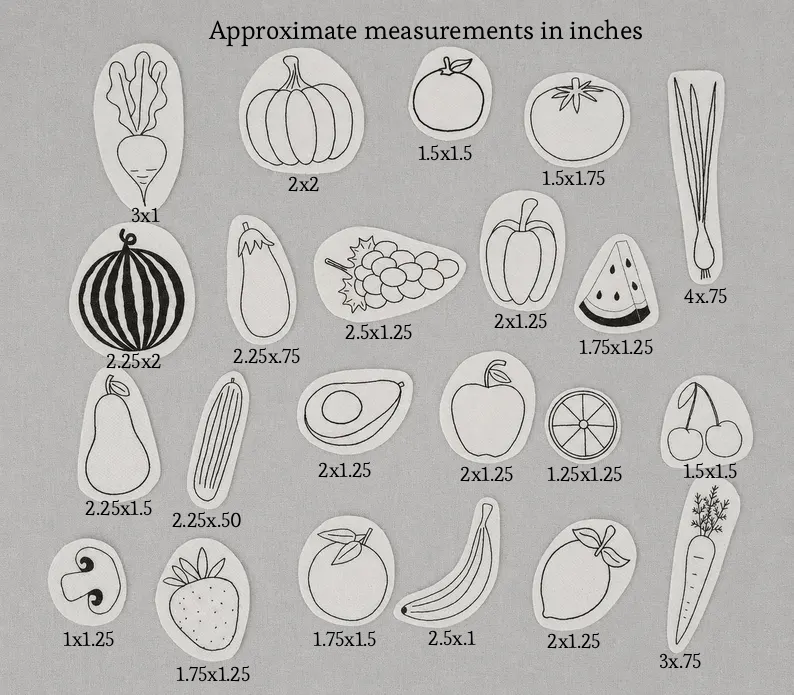 Pdf fruit and vegetable hand embroidery patterns