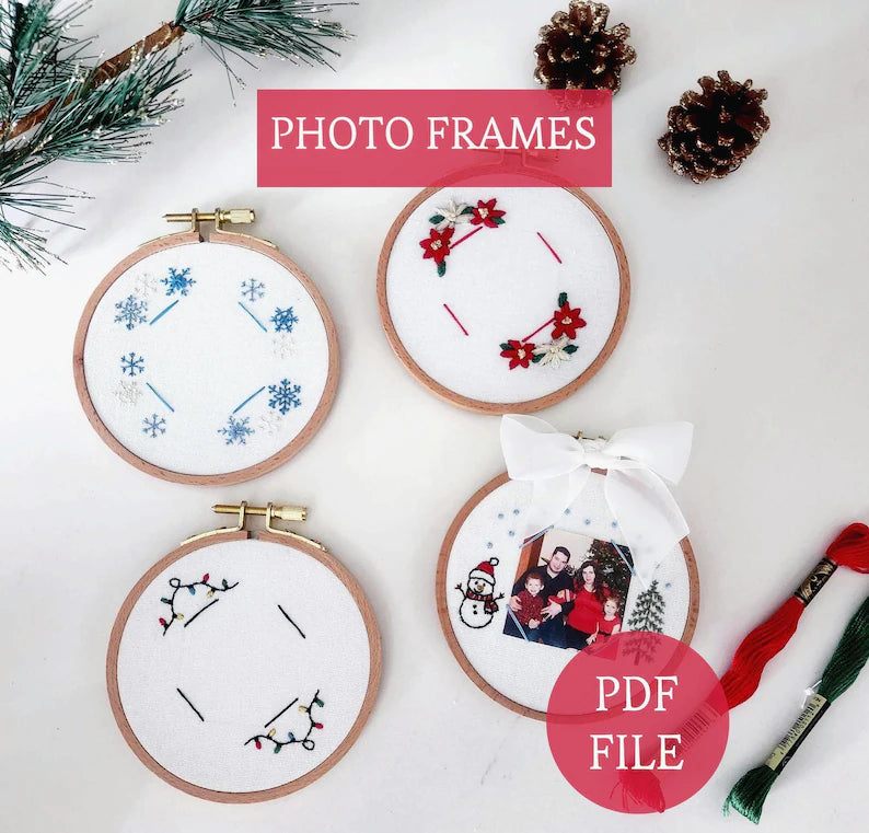 Pdf stick and stitch Christmas embroidery patterns