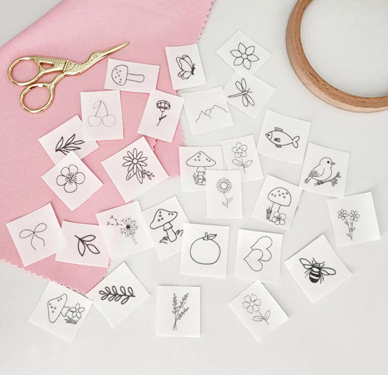 Stick and stitch mini variety embroidery patterns