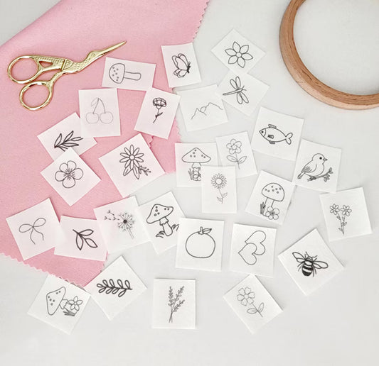 Stick and stitch mini variety embroidery patterns