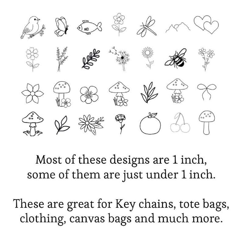 Stick and stitch mini variety embroidery patterns
