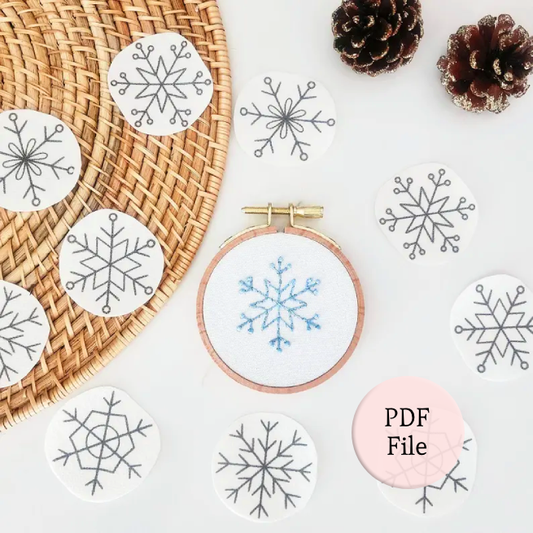Pdf snowflake hand embroidery