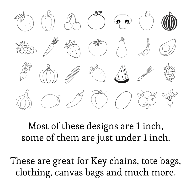 Pdf mini fruit and vegetable embroidery patterns